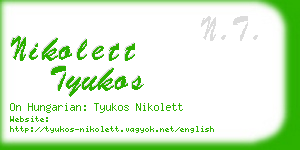 nikolett tyukos business card